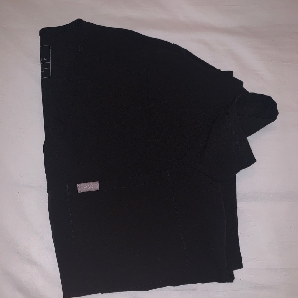 Figs catarina scrub top M black